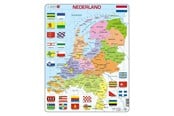 Puslespil - Selecta Play - Larsen Jigsaw Puzzle Map of the Netherlands with Provinces and Flags 48 pcs. - LA-K53-NL