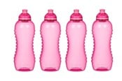 Køkkenredskaber - Sistema 460ml Squeeze Bottle Pink 4 Pack - 82014