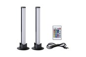 Lamper - EGLO GAMER LIGHT Bordlampe Sæt – Sort, 2x3,3W RGBW + 3000K - 75956