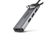 USB hub - AXAGON Starter 4-in-1 USB-C 5 Gbps Hub with HDMI and 3 USB-A USB hub - USB 3.2 - 4 ports - Sølv - HMC-H3A