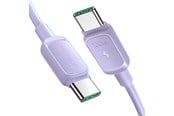 USB kabel - Joyroom Multi-Color Series A14 USB-C / USB-C 100W Cable 1.2m - Purple - S-CC100A141P