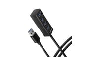 USB hub - AXAGON SuperSpeed USB-A Mini Hub with 1.2 m Cable USB hub - USB 3.2 - 4 ports - Sort - HUE-M1AL