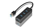USB hub - AXAGON USB-A 3.0 Hub with Micro USB Power Connector USB hub - USB 3.2 - 4 ports - Sort - HUE-S2B
