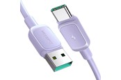 USB kabel - Joyroom Multi-Color Series A14 USB-A / USB-C 3A Cable 1.2m - Purple - S-AC027A141P