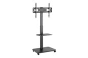 Vægbeslag, AV-Beslag & AV-Møbler - Gembird TV floor stand with caster wheels 37"" - 75"" bl - Maks 40 kg - Maks størrelse 75" - TVS-75S-02