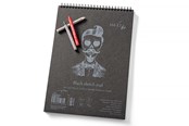 Blokke, Formularer & Notesbøger - SMLT Tegneblok med SORT papir. A4. 165g. - SM105-A4