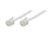 Netværkskabel - Deltaco DEL-161F - phone cable - 5 m - white - Hvid - 5m - DEL-161F