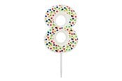 Hobby artikler - SCANSEASON Lys m. tal 8 . 7,5cm høj - 253178