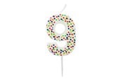 Hobby artikler - SCANSEASON Lys m. tal 9 . 7,5cm høj - 253179