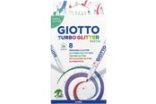 Hobby artikler - Giotto Turbo Glitter tusser 8 stk.PASTEL - 426300
