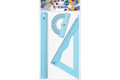 Hobby artikler - CENTRUM Geometrisæt 30 cm. 3 dele. Klar plast - 80747