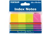 Papir, Fotopapir og Etiketter - CENTRUM StickNotes papir 4*100 stk. ass. neon - 85385