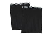 Papir, Fotopapir og Etiketter - BRIGHTOFFICE Kollegieblok A6. LIN. SORT PP 100 blade - 97354