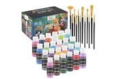 Hobby artikler - Creative Craft Group Acryl maling. 24 x 59ml. + 12 pensler - AR0765/GE