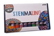 Hobby artikler - Hobby Mate Stenmaling 10*30ml PRIMÆRE farver - HOBBY1397