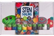 Hobby artikler - Hobby Mate Stenmaling 10*30ml METALLIC farver - HOBBY1398