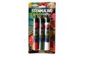 Hobby artikler - Hobby Mate Stenmaling 3*30ml. Rød-Grøn-Hvid. - HOBBY839