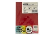 Papir, Fotopapir og Etiketter - Hobby Mate Karton A4 220g. 10 ark RØD - OFF1132