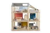 Dukker & Tilbehør - Small Foot Naturligt dukkehus med møbler - 12541