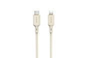 USB kabel - Dudao L7SCL USB-C - Lightning 30W 2m cable - beige - 6976625331093