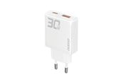 Mobil - Adaptere & Opladere - Dudao GaN  A30EU 30W USB-A / USB-C Wall Charger - White - 6976625332793