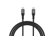 USB kabel - Dudao L3CC USB-C - USB-C 60W 1.2m Braided Cable - Black - 6976625333059