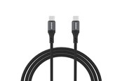 USB kabel - Dudao L3CC USB-C - USB-C 60W 2m Braided Cable - Black - 6976625333066