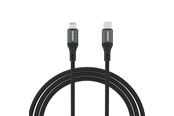 USB kabel - Dudao L3CL USB-C - Lightning 30W 2m Braided Cable - Black - 6976625333080