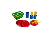 Legekøkken og udstyr - Dantoy Classic spise & picnic sæt 21 dele - 4386