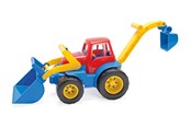 Legetøjsbil - Dantoy Classic traktor med grab-rendegraver L:31 cm - 2131