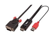 Skærmkabel - Lindy HDMI to VGA Adapter cable - video converter - black - 41456