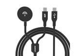 USB kabel - Dudao A12MaxC PD60W 2-in-1 Charger for Apple Watch / USB-C - Black - 6976625333516