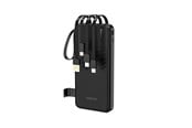 Powerbank - Dudao K11 10000mAh Powerbank with Built-in Cables - Black Powerbank - Sort - 10000 mAh - 6977196681853