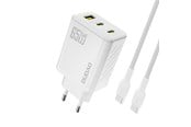 Mobil - Adaptere & Opladere - Dudao A29C 65W GaN Wall Charger + USB-C Cable - White - 6976625334926