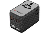 Mobil - Adaptere & Opladere - Verbatim Charge 'n' Travel 170W Universal Travel Adapter - Black - 30190