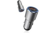 Mobil - Adaptere & Opladere - Dudao USB / USB Car Charger Type C Power Delivery Quick Charge 22.5 W Gray (R4PQ) - 6970379616857