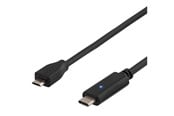 USB kabel - Deltaco USBC-1023 - USB-C cable - 24 pin USB-C to Micro-USB Type B - 50 cm - USBC-1023