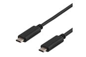 USB kabel - Deltaco USBC-1052 - USB-C cable - 24 pin USB-C to 24 pin USB-C - 25 cm - USBC-1052