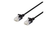 Netværkskabel - Deltaco patch cable - 50 cm - black - Sort - 0.5m - UUTP-1017