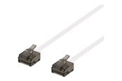 Netværkskabel - Deltaco patch cable - 30 cm - white - Hvid - 0.3 meter - UUTP-2008