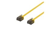 Netværkskabel - Deltaco patch cable - 50 cm - yellow - Gul - 0.5m - UUTP-2013