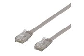 Netværkskabel - Deltaco patch cable - 50 cm - grey - Grå - 0.5m - TP-60-FL