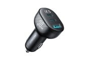 Mobil - Adaptere & Opladere - Joyroom JR-CCD04 30W 2x USB-C USB-A car charger with display - black - 6941237112019