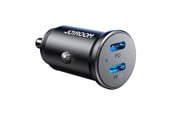 Mobil - Adaptere & Opladere - Joyroom JR-CCN06 30W 2x USB-C mini car charger metal - black - 6941237112071