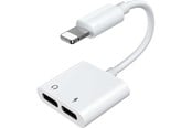 USB kabel - Joyroom S-Y104 headphone Lightning / 2x Lightning adapter - white - 6956116718985