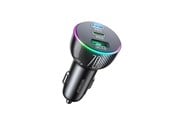Mobil - Adaptere & Opladere - Joyroom car charger 70W with 3 ports: USB 2 x USB C black (JR-CL26) - 6956116762261