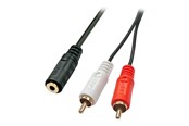 Audio kabel - Lindy Premium audio adaptor - 25 cm - 35677