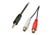 Audio kabel - Lindy Premium audio adaptor - 25 cm - 35678