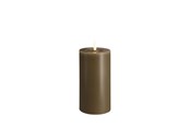 Boligindretning - Moods & More LED pillar candle - Melted Dark sand - 74x150 mm - M31-DS074150
