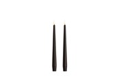 Boligindretning - Moods & More LED taper candle - Slim - Charcoal - 23x250 mm - 2 pcs - M50-CC023250